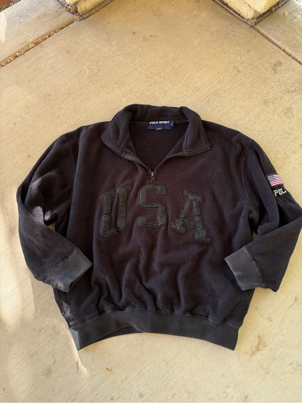 Vintage Polo Sport Quarter Zip Fleece Jacket